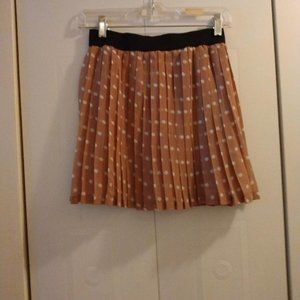 Hip & stylish Beige with white Polka Dots Mini Skirt with or without Pantaloons